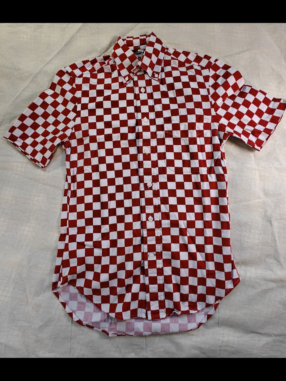 Gitman Bross Red & White Check Short-Sleeve Button-Up Shirt